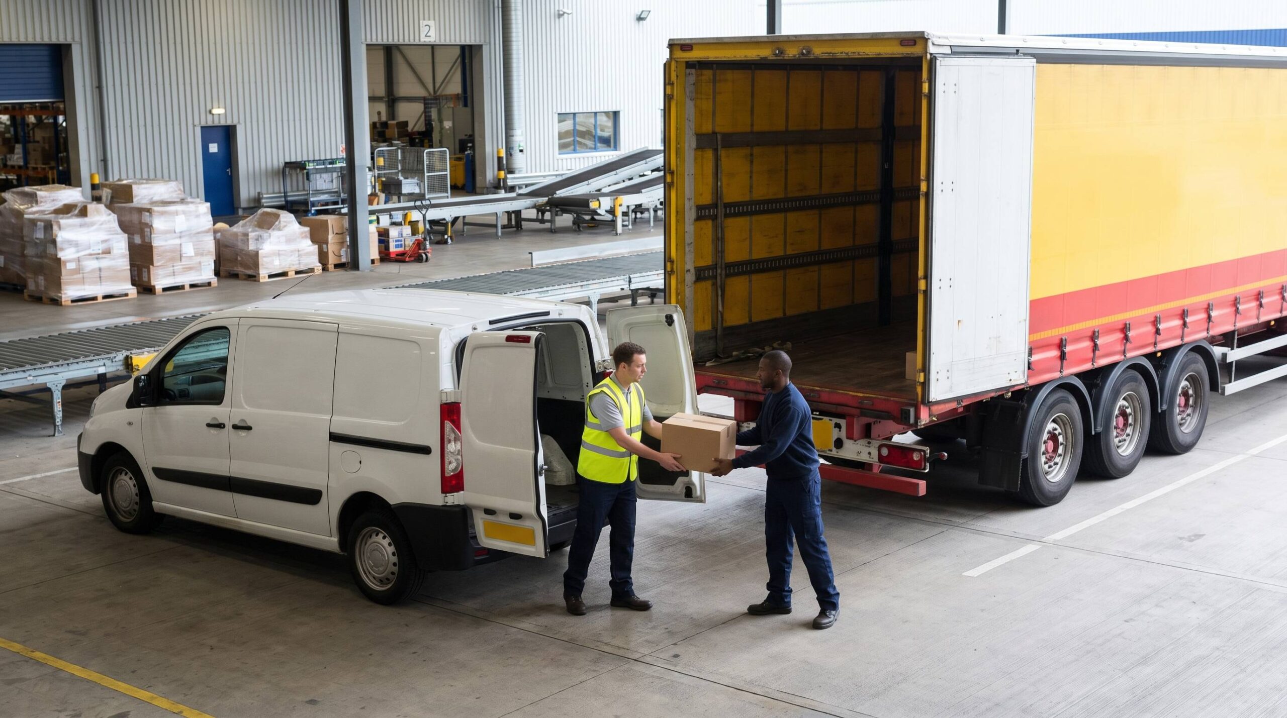 Sendung im Weitertransport zu dhl